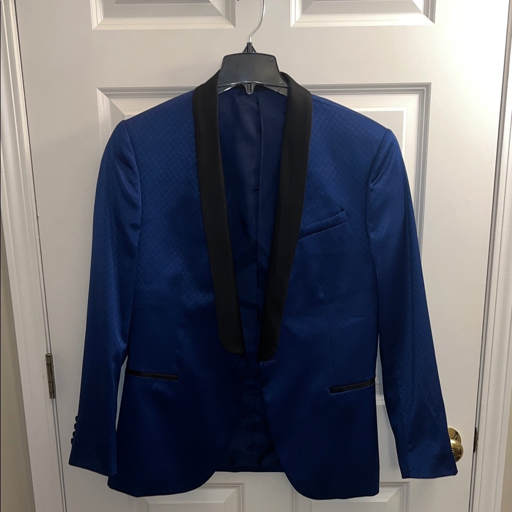 J FERRAR BLUE DIAMOND SLIM FIT MENS COAT (42R) “Evening Edition”